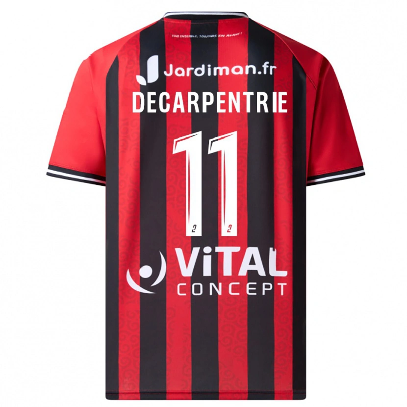 Danxen Barn Salatiel Decarpentrie #11 Röd Svart Hemmatröja Matchtröjor 2025/26 Tröjor T-Tröja