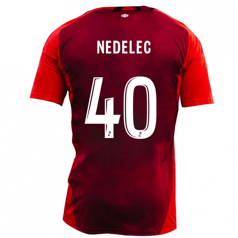 Danxen Barn Aymerick Nedelec #40 Rött Bourgogne Hemmatröja Matchtröjor 2025/26 Tröjor T-Tröja