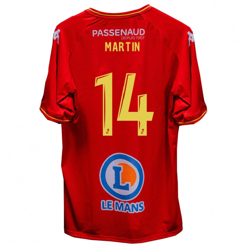 Danxen Barn Lucas Martin #14 Röd Gul Hemmatröja Matchtröjor 2025/26 Tröjor T-Tröja