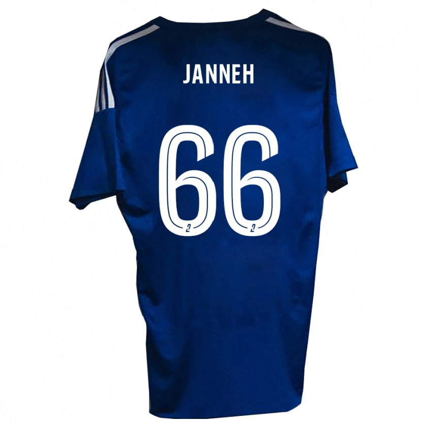 Danxen Barn Jocelyn Janneh #66 Blå Vit Hemmatröja Matchtröjor 2025/26 Tröjor T-Tröja