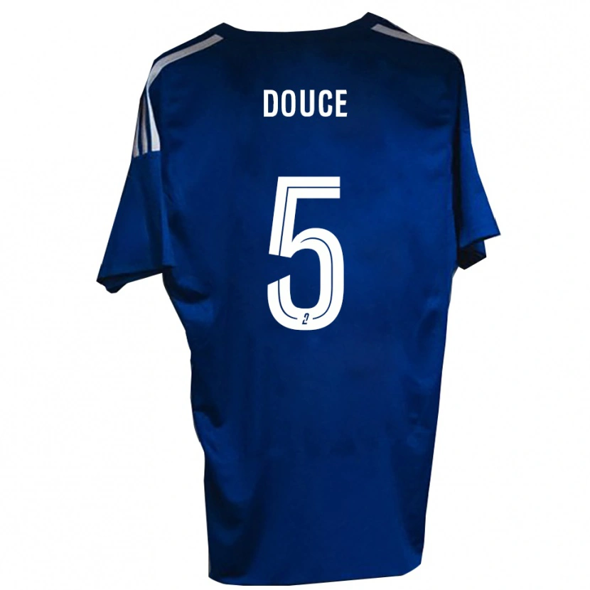 Danxen Barn Nassim Douce #5 Blå Vit Hemmatröja Matchtröjor 2025/26 Tröjor T-Tröja