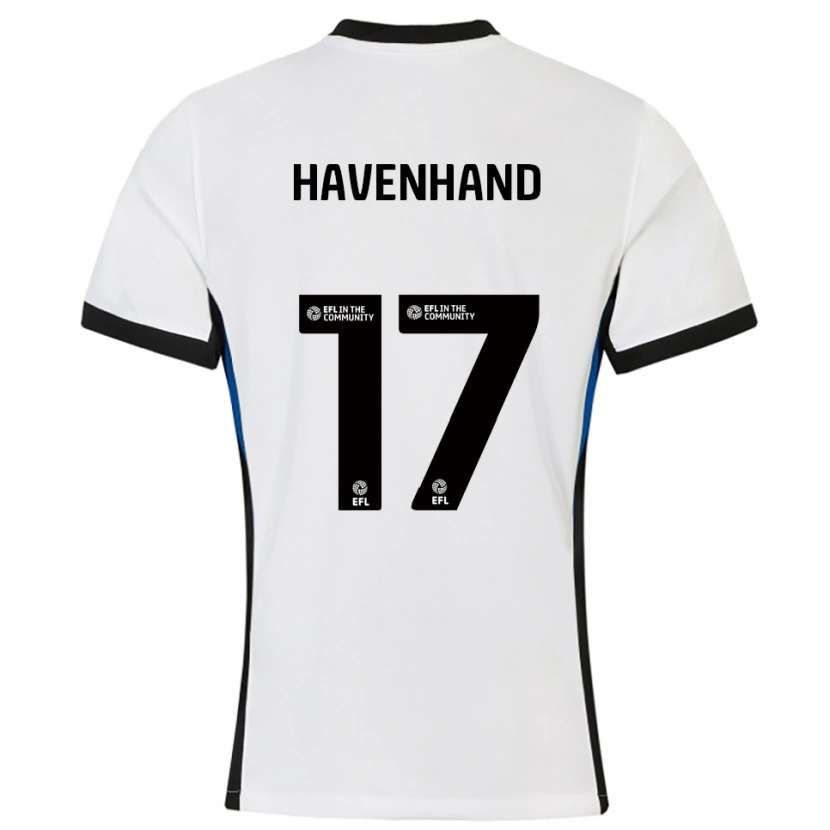 Danxen Barn Kurtis Havenhand #17 Vit Blå Bortatröja Matchtröjor 2025/26 Tröjor T-Tröja