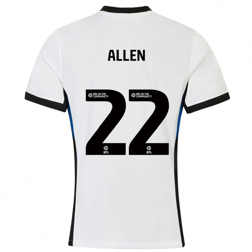 Danxen Barn Remi Allen #22 Vit Blå Bortatröja Matchtröjor 2025/26 Tröjor T-Tröja