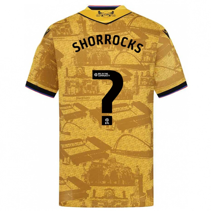 Danxen Barn Jackson Shorrocks #0 Guld Svart Bortatröja Matchtröjor 2025/26 Tröjor T-Tröja