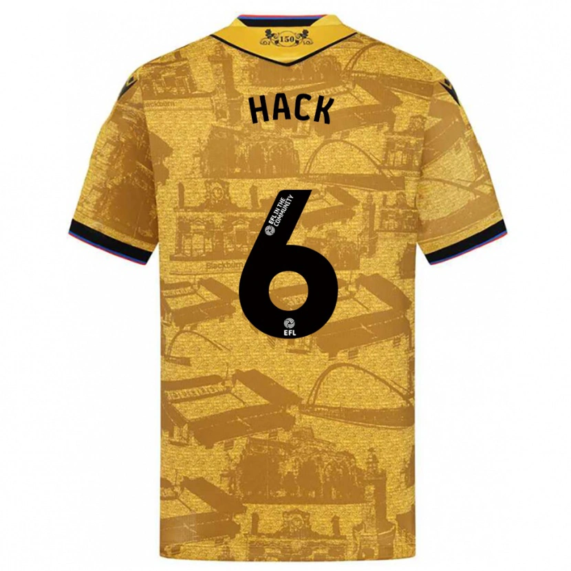 Danxen Barn Ellie Hack #6 Guld Svart Bortatröja Matchtröjor 2025/26 Tröjor T-Tröja