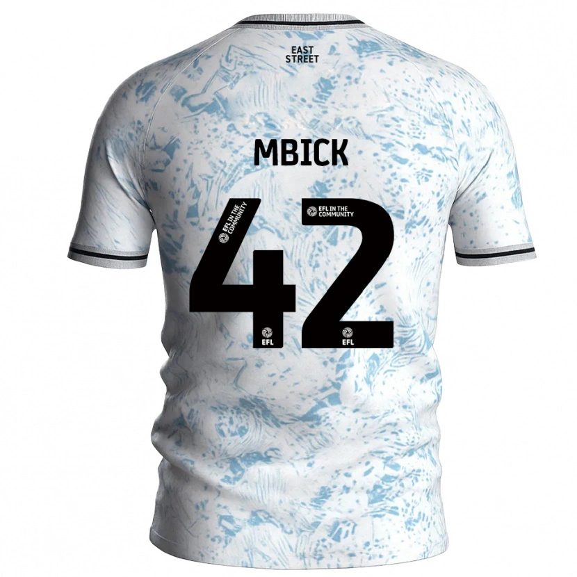 Danxen Barn Micah Mbick #42 Vit Himmelsblå Bortatröja Matchtröjor 2025/26 Tröjor T-Tröja