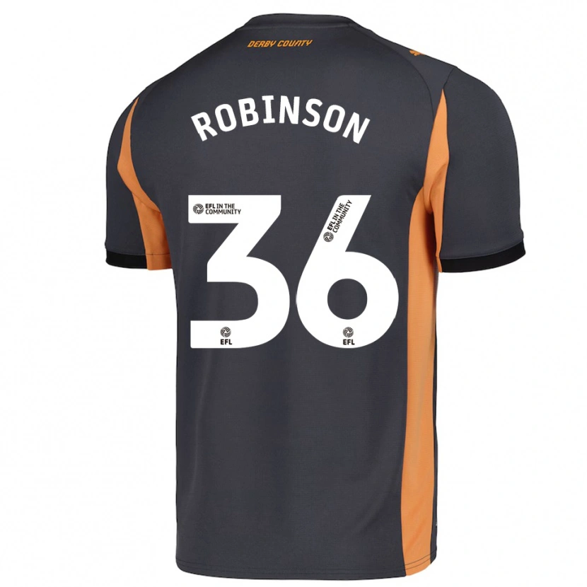 Danxen Barn Keilen Robinson #36 Grå Orange Svart Bortatröja Matchtröjor 2025/26 Tröjor T-Tröja