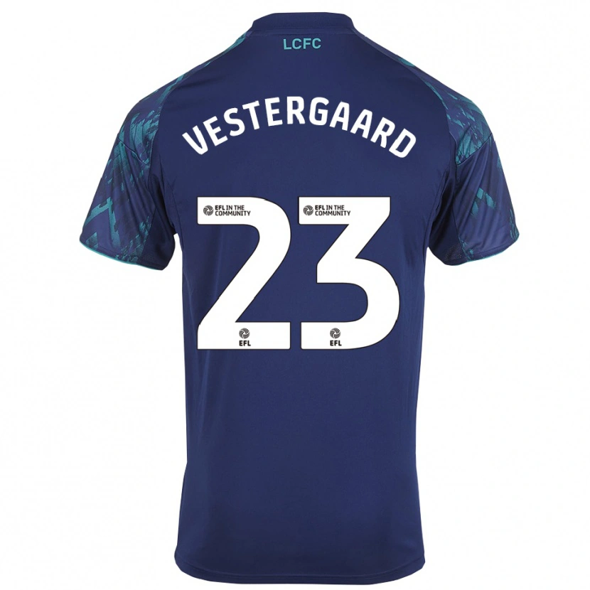 Danxen Barn Jannik Vestergaard #23 Marin Grön Vit Bortatröja Matchtröjor 2025/26 Tröjor T-Tröja