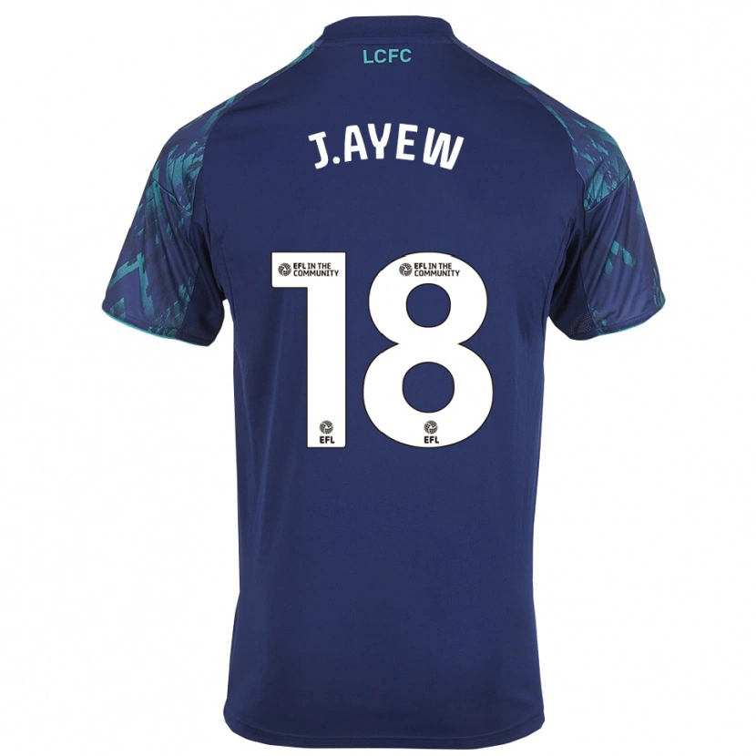 Danxen Barn Jordan Ayew #18 Marin Grön Vit Bortatröja Matchtröjor 2025/26 Tröjor T-Tröja