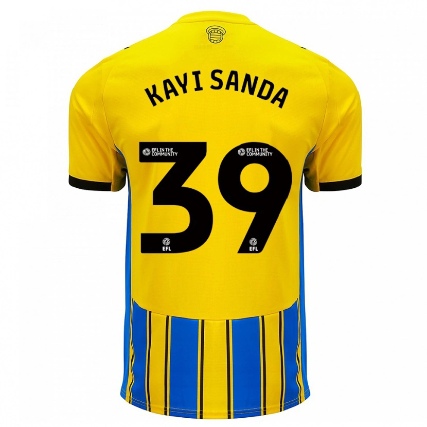 Danxen Barn Joachim Kayi Sanda #39 Blå Gul Bortatröja Matchtröjor 2025/26 Tröjor T-Tröja