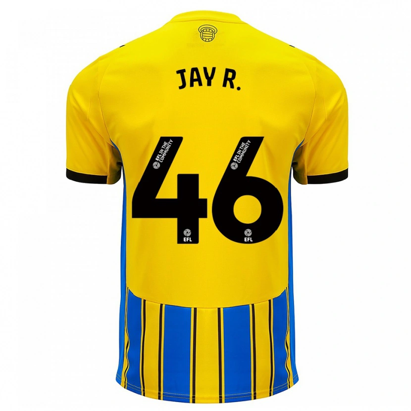 Danxen Barn Jay Robinson #46 Blå Gul Bortatröja Matchtröjor 2025/26 Tröjor T-Tröja