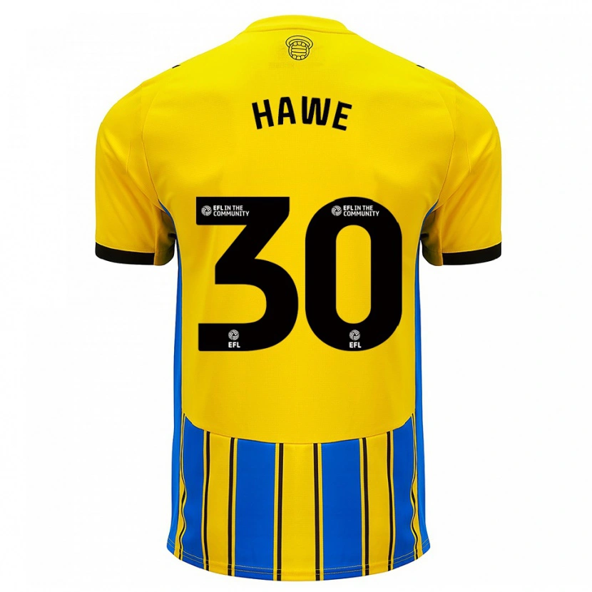 Danxen Barn Luke Hawe #30 Blå Gul Bortatröja Matchtröjor 2025/26 Tröjor T-Tröja