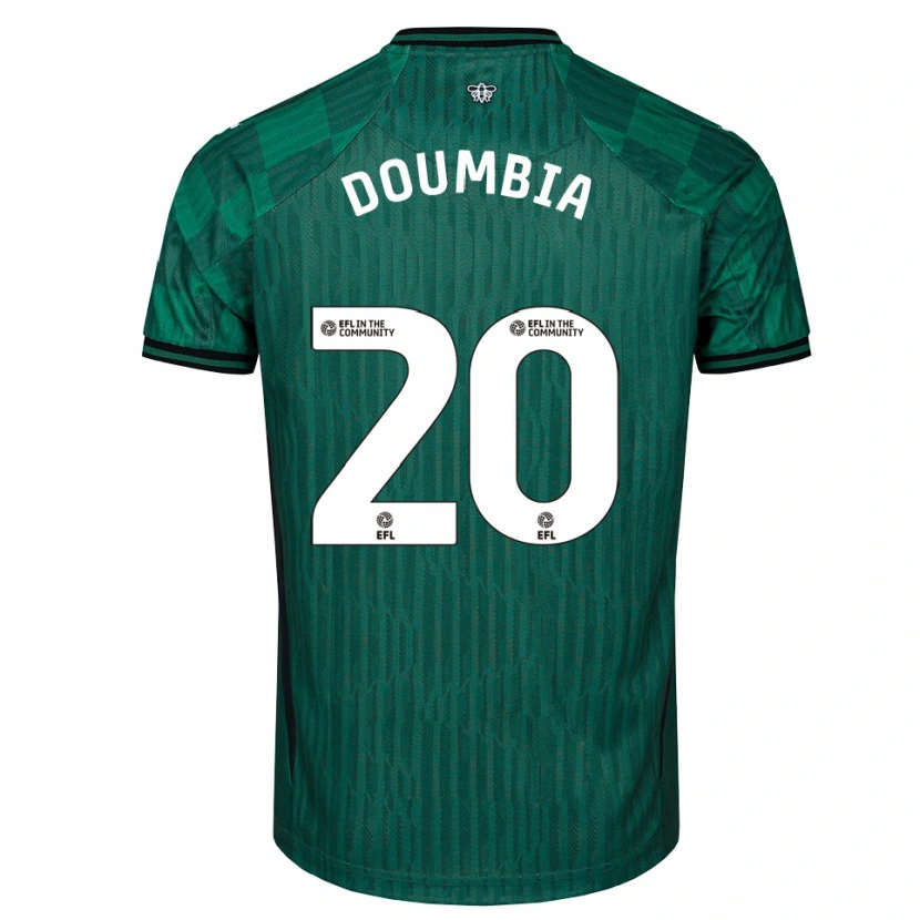 Danxen Barn Mamadou Doumbia #20 Grön Svart Bortatröja Matchtröjor 2025/26 Tröjor T-Tröja