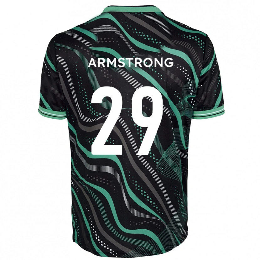 Danxen Barn Luke Armstrong #29 Svart Grön Bortatröja Matchtröjor 2025/26 Tröjor T-Tröja