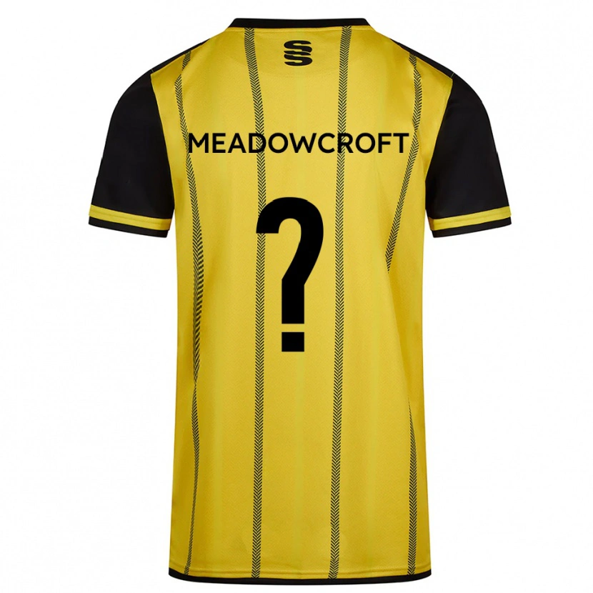Danxen Barn Cullen Meadowcroft #0 Gul Svart Bortatröja Matchtröjor 2025/26 Tröjor T-Tröja