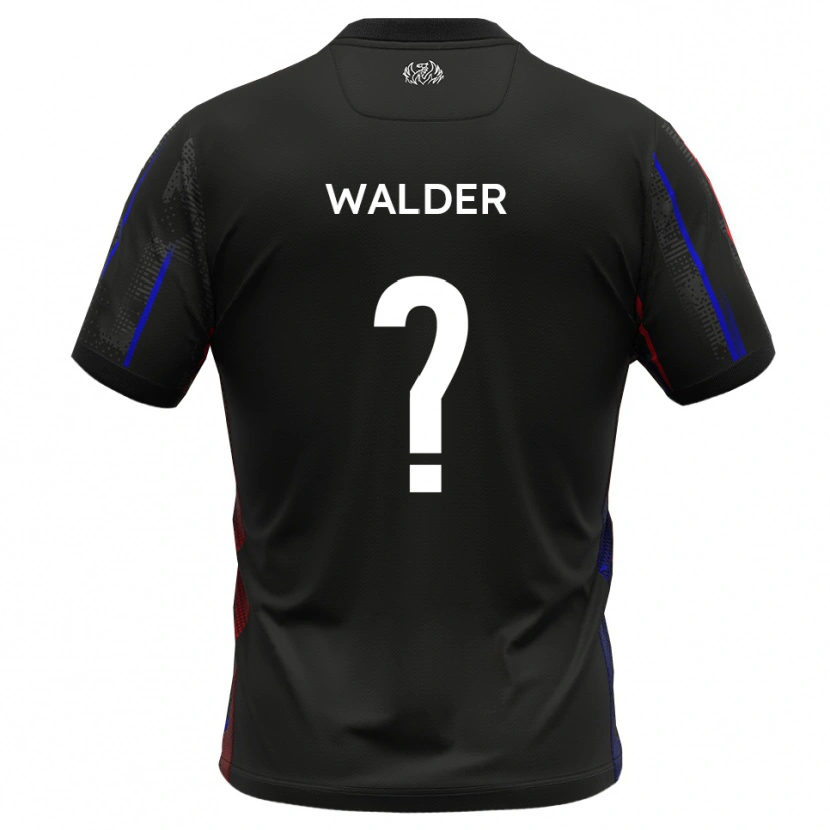 Danxen Barn Alex Walder #0 Svart Rött Bortatröja Matchtröjor 2025/26 Tröjor T-Tröja