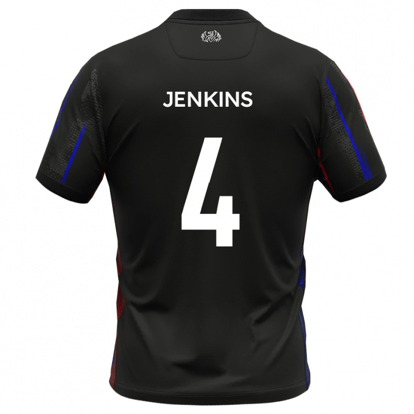 Danxen Barn Luke Jenkins #4 Svart Rött Bortatröja Matchtröjor 2025/26 Tröjor T-Tröja