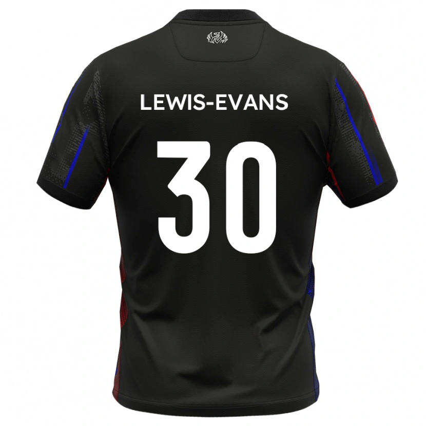 Danxen Barn Joe Lewis-Evans #30 Svart Rött Bortatröja Matchtröjor 2025/26 Tröjor T-Tröja
