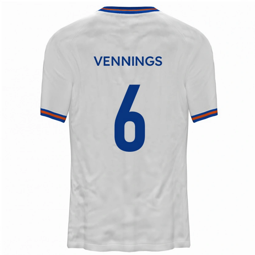 Danxen Barn James Vennings #6 Vit Blå Bortatröja Matchtröjor 2025/26 Tröjor T-Tröja