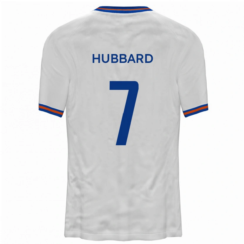 Danxen Barn Fletcher Hubbard #7 Vit Blå Bortatröja Matchtröjor 2025/26 Tröjor T-Tröja