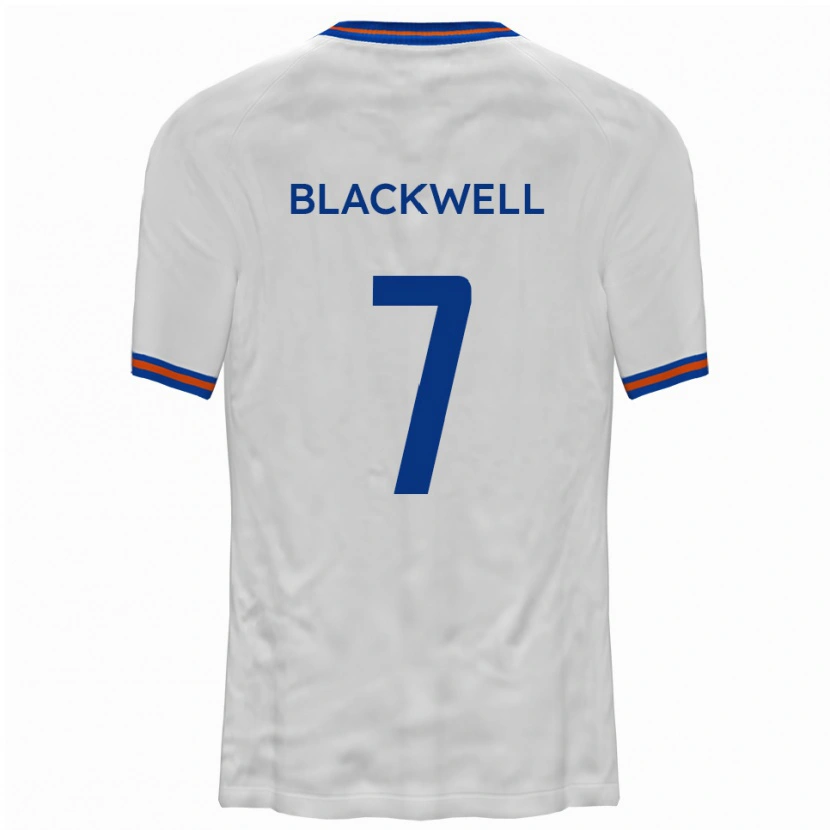 Danxen Barn Tom Blackwell #7 Vit Blå Bortatröja Matchtröjor 2025/26 Tröjor T-Tröja