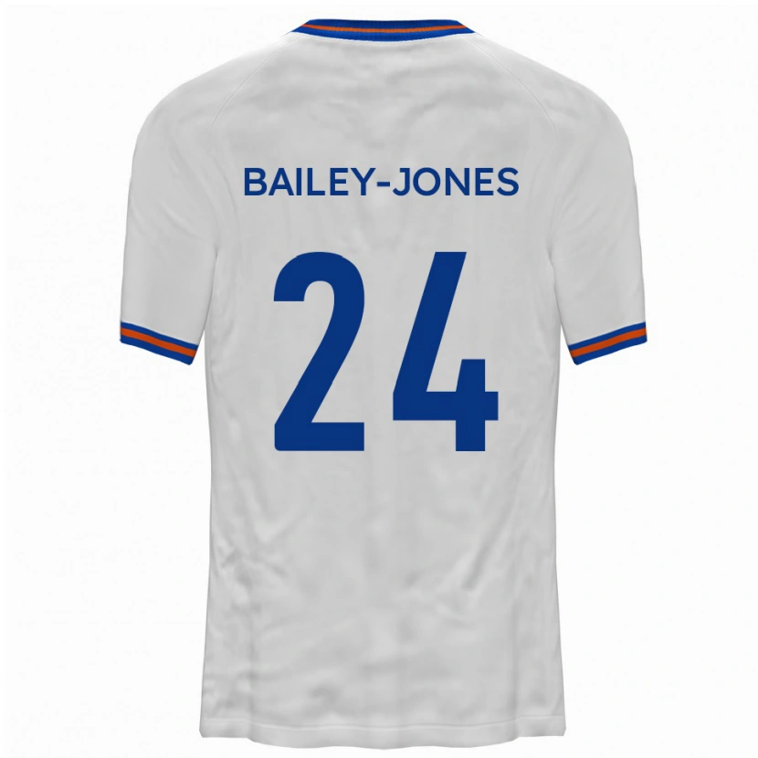 Danxen Barn William Bailey-Jones #24 Vit Blå Bortatröja Matchtröjor 2025/26 Tröjor T-Tröja