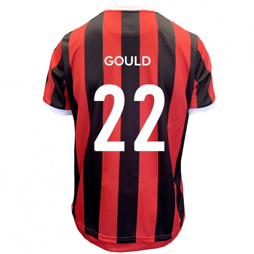 Danxen Barn Matt Gould #22 Röd Svart Bortatröja Matchtröjor 2025/26 Tröjor T-Tröja