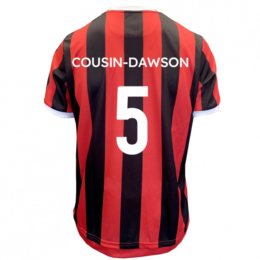 Danxen Barn Finn Cousin-Dawson #5 Röd Svart Bortatröja Matchtröjor 2025/26 Tröjor T-Tröja