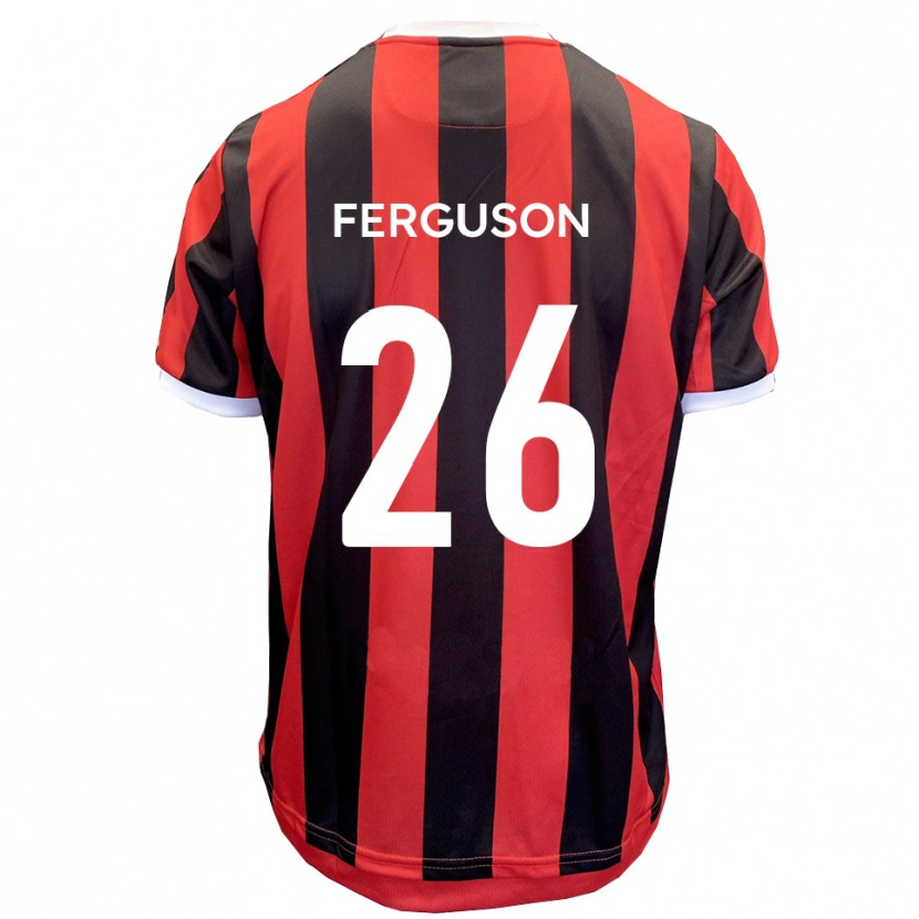 Danxen Barn Kyle Ferguson #26 Röd Svart Bortatröja Matchtröjor 2025/26 Tröjor T-Tröja