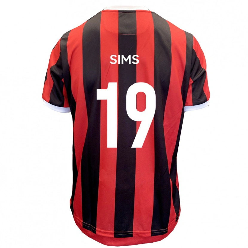 Danxen Barn Josh Sims #19 Röd Svart Bortatröja Matchtröjor 2025/26 Tröjor T-Tröja