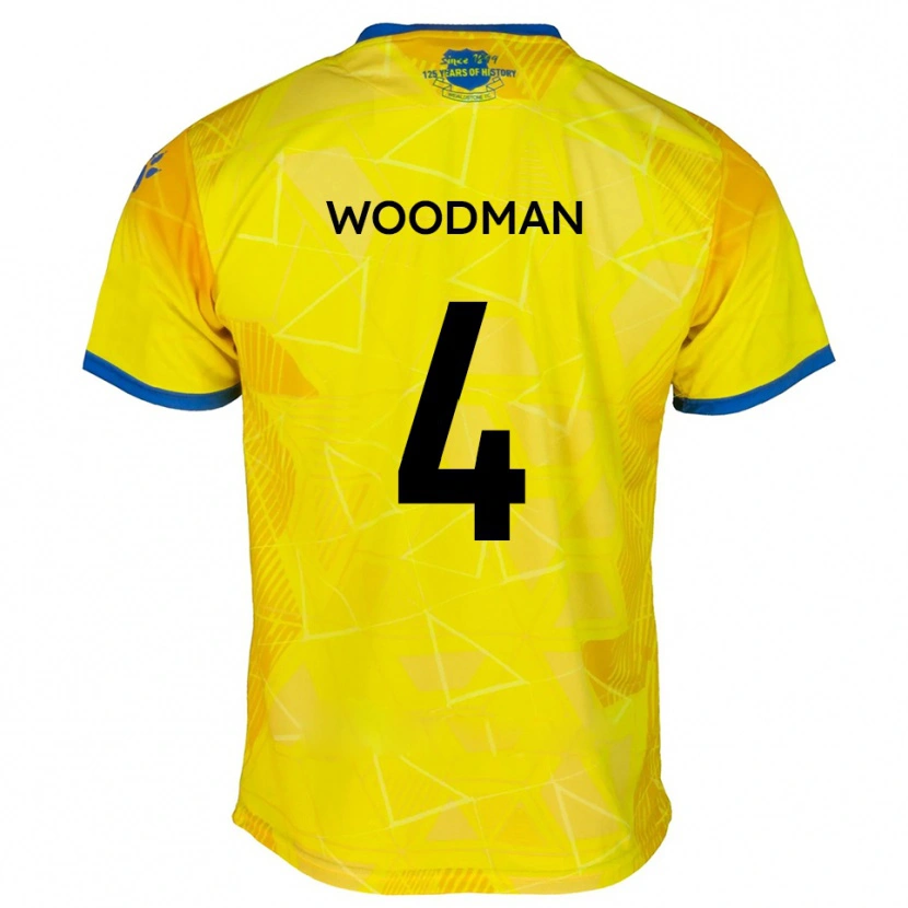 Danxen Barn Deon Woodman #4 Gult Blått Bortatröja Matchtröjor 2025/26 Tröjor T-Tröja