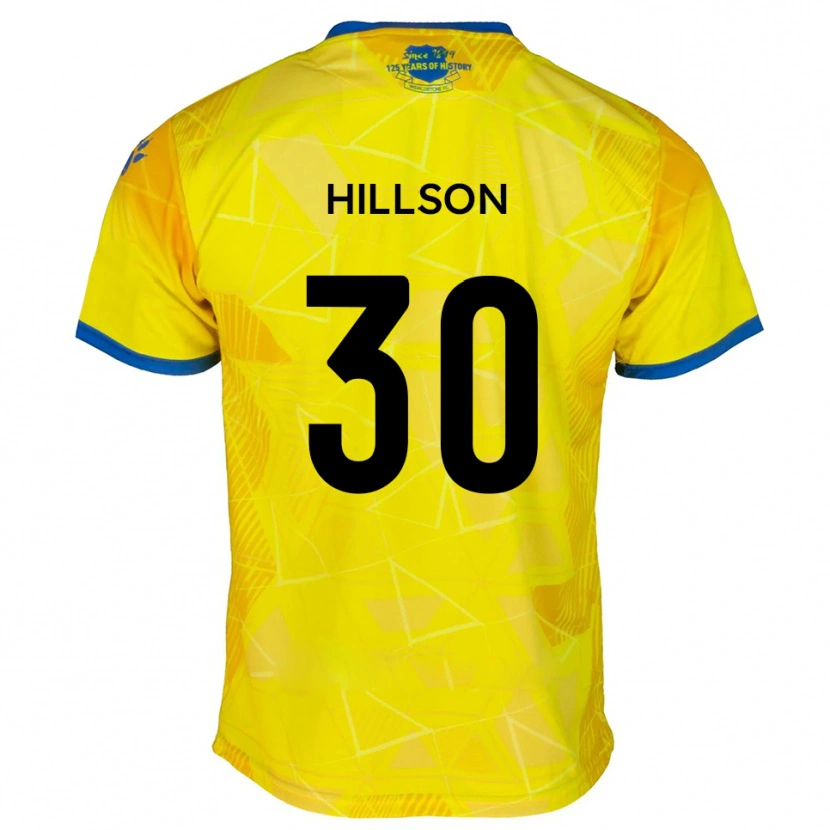 Danxen Barn James Hillson #30 Gult Blått Bortatröja Matchtröjor 2025/26 Tröjor T-Tröja