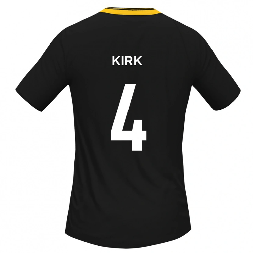 Danxen Barn Alex Kirk #4 Svart Gult Bortatröja Matchtröjor 2025/26 Tröjor T-Tröja