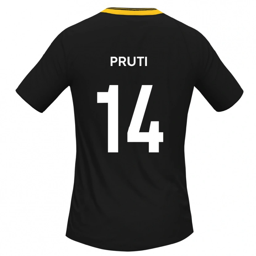Danxen Barn Edon Pruti #14 Svart Gult Bortatröja Matchtröjor 2025/26 Tröjor T-Tröja