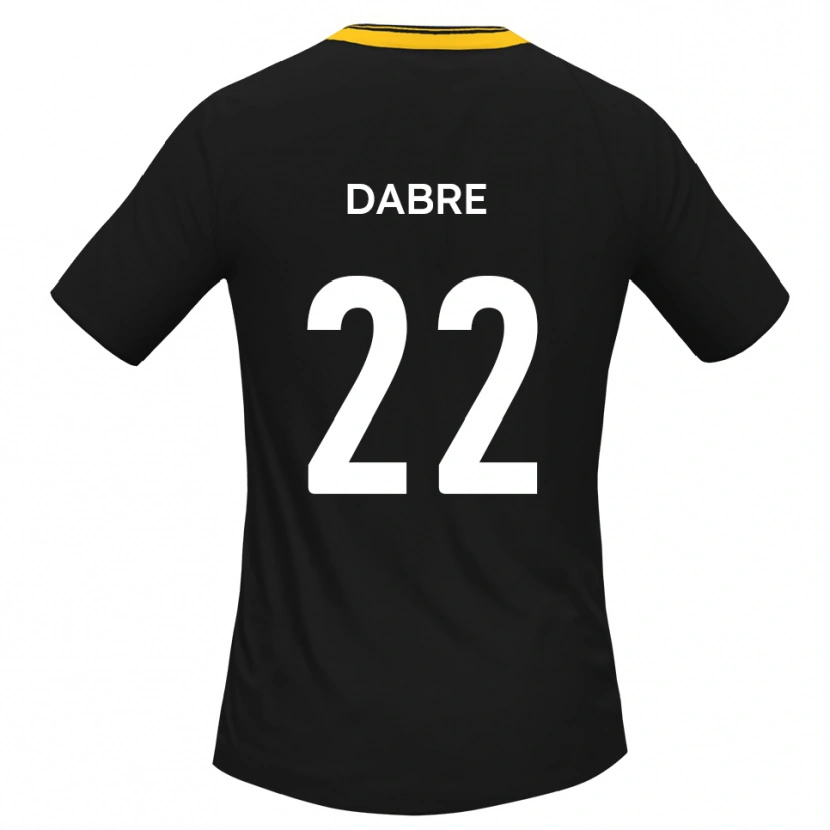 Danxen Barn Mo Dabre #22 Svart Gult Bortatröja Matchtröjor 2025/26 Tröjor T-Tröja
