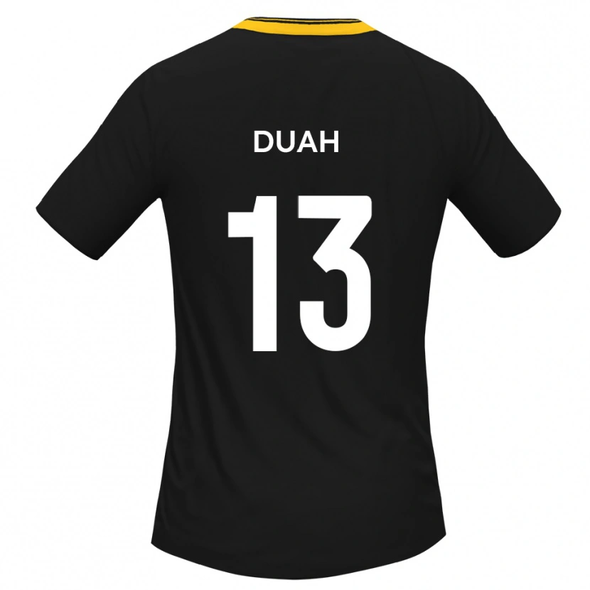 Danxen Barn Enos Duah #13 Svart Gult Bortatröja Matchtröjor 2025/26 Tröjor T-Tröja
