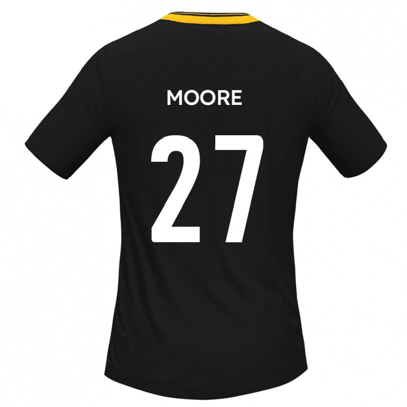 Danxen Barn Liam Moore #27 Svart Gult Bortatröja Matchtröjor 2025/26 Tröjor T-Tröja