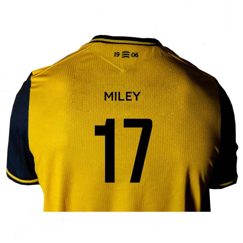 Danxen Barn Cav Miley #17 Gul Svart Bortatröja Matchtröjor 2025/26 Tröjor T-Tröja