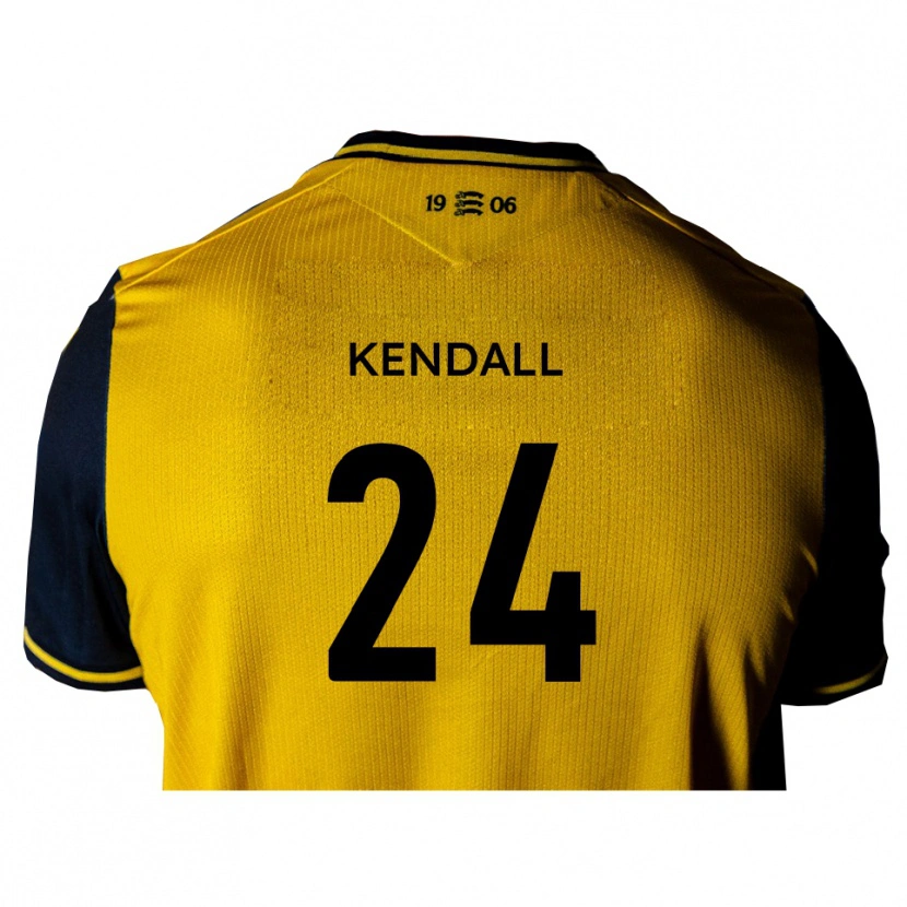 Danxen Barn Charley Kendall #24 Gul Svart Bortatröja Matchtröjor 2025/26 Tröjor T-Tröja