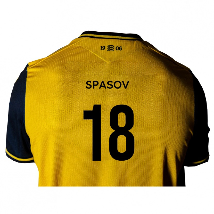 Danxen Barn Slavi Spasov #18 Gul Svart Bortatröja Matchtröjor 2025/26 Tröjor T-Tröja