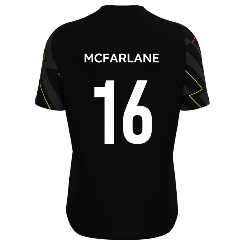 Danxen Barn Callum Mcfarlane #16 Svart Grå Bortatröja Matchtröjor 2025/26 Tröjor T-Tröja