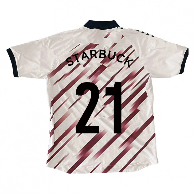 Danxen Barn Joe Starbuck #21 Vit Röd Bortatröja Matchtröjor 2025/26 Tröjor T-Tröja