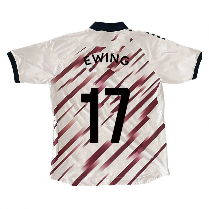 Danxen Barn Oliver Ewing #17 Vit Röd Bortatröja Matchtröjor 2025/26 Tröjor T-Tröja