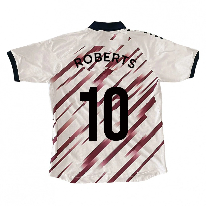 Danxen Barn Callum Roberts #10 Vit Röd Bortatröja Matchtröjor 2025/26 Tröjor T-Tröja