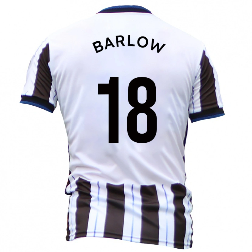 Danxen Barn Aidan Barlow #18 Vit Svart Bortatröja Matchtröjor 2025/26 Tröjor T-Tröja