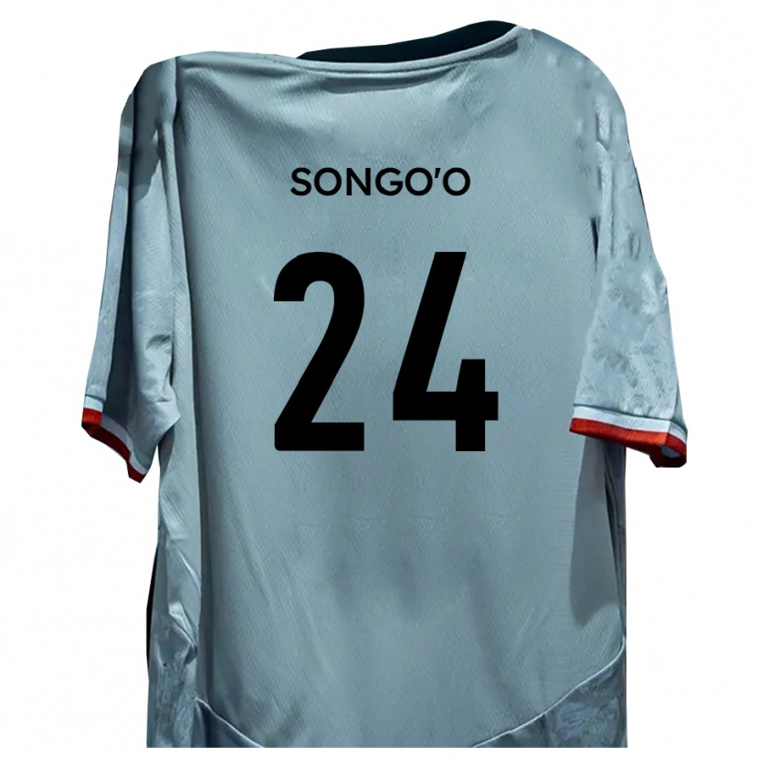 Danxen Barn Yann Songo'o #24 Vit Svart Bortatröja Matchtröjor 2025/26 Tröjor T-Tröja