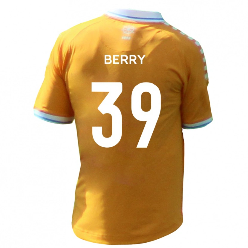 Danxen Barn Charlie Berry #39 Gul Blå Bortatröja Matchtröjor 2025/26 Tröjor T-Tröja