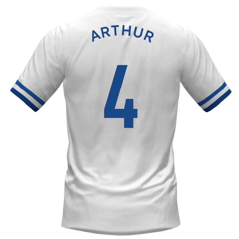 Danxen Barn Festus Arthur #4 Vit Blå Bortatröja Matchtröjor 2025/26 Tröjor T-Tröja