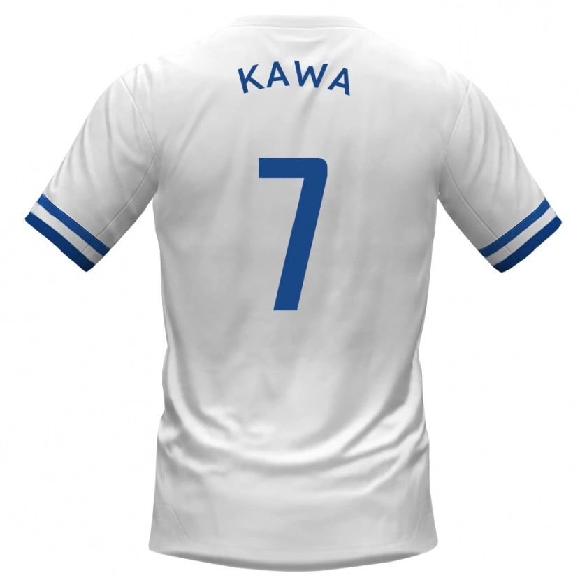 Danxen Barn David Kawa #7 Vit Blå Bortatröja Matchtröjor 2025/26 Tröjor T-Tröja