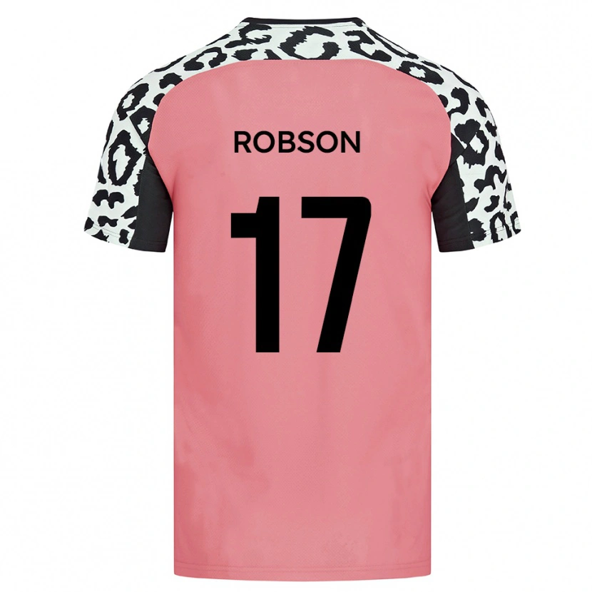 Danxen Barn Jamie Robson #17 Rosa Svart Bortatröja Matchtröjor 2025/26 Tröjor T-Tröja